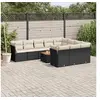 Image de 10 personnes resine tressee 11 pieces salon de jardin modulable 62.0 x 62 x 69 noir