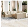 Image de Salon de jardin modulable vidaxl rotin beige 11 pieces 62 x 62 x 69 cm 2 personnes