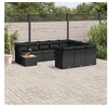 Image de Salon de Jardin avec Coussins 11 pcs, Canapés de Terrasse, Ensemble de Meubles de Patio, Mobilier d'Extérieur, Noir 3256174