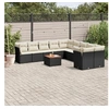 Image de Salon de Jardin avec Coussins 11 pcs, Canapés de Terrasse, Ensemble de Meubles de Patio, Mobilier d'Extérieur, Noir 3256182