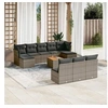 Image de Salon de Jardin avec Coussins 11 pcs, Canapés de Terrasse, Ensemble de Meubles de Patio, Mobilier d'Extérieur, Gris 3256200