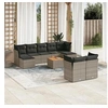 Image de Salon de Jardin avec Coussins 10 pcs, Canapés de Terrasse, Ensemble de Meubles de Patio, Mobilier d'Extérieur, Gris 3256207