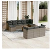 Image de Salon de Jardin avec Coussins 11 pcs, Canapés de Terrasse, Ensemble de Meubles de Patio, Mobilier d'Extérieur, Gris 3256214