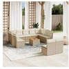 Image de Salon de Jardin avec Coussins 12 pcs, Canapés de Terrasse, Ensemble de Meubles de Patio, Mobilier d'Extérieur, Beige 3256219