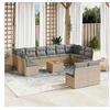Image de Salon de jardin modulable rotin 12 personnes 13 pieces 62 x 62 x 69 cm beige