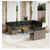 Image de Salon de Jardin avec Coussins 13 pcs, Canapés de Terrasse, Ensemble de Meubles de Patio, Mobilier d'Extérieur, Gris 3256228