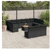 Image de Salon de jardin modulable resine tressee noir 14 pieces 62.0 x 62 x 69 cm