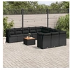 Image de Salon de jardin modulable 11 personnes 12 pieces noir 62.0 x 62 x 69 cm resine tressee