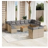 Image de Salon de jardin modulable rotin 13 pieces 12 personnes 62 x 62 x 69 cm beige