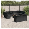 Image de Salon de Jardin avec Coussins 14 pcs, Canapés de Terrasse, Ensemble de Meubles de Patio, Mobilier d'Extérieur, Noir 3256251