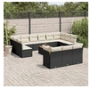 Image de Salon de jardin modulable rotin noir 14 pieces 62.0 x 62 x 69 cm