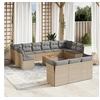 Image de Salon de jardin modulable rotin beige 12 personnes 62 x 62 x 69 cm 14 pieces