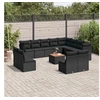 Image de Salon de Jardin avec Coussins 13 pcs, Canapés de Terrasse, Ensemble de Meubles de Patio, Mobilier d'Extérieur, Noir 3256258