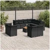 Image de 12-delige Loungeset met kussens poly rattan zwart3256272