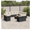 Image de Salon de Jardin avec Coussins 13 pcs, Canapés de Terrasse, Ensemble de Meubles de Patio, Mobilier d'Extérieur, Noir 3256280
