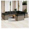 Image de Salon de jardin rotin gris 14 pieces