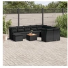 Image de Salon de Jardin avec Coussins 11 pcs, Canapés de Terrasse, Ensemble de Meubles de Patio, Mobilier d'Extérieur, Noir 3256300