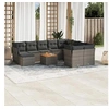 Image de Salon de Jardin avec Coussins 11 pcs, Canapés de Terrasse, Ensemble de Meubles de Patio, Mobilier d'Extérieur, Gris 3256305