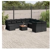 Image de Salon de jardin modulable noir resine tressee 11 personnes 62.0 x 62 x 69 cm 12 pieces