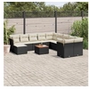 Image de Salon de jardin modulable rotin 12 pieces noir 62 x 62 x 69 cm 11 personnes