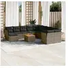 Image de Salon de Jardin avec Coussins 12 pcs, Canapés de Terrasse, Ensemble de Meubles de Patio, Mobilier d'Extérieur, Gris 3256312
