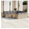 Image de Salon de jardin modulable beige 13 pieces resine tressee 62 x 62 x 69 cm 12 personnes