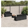 Image de Salon de Jardin avec Coussins 6 pcs, Canapés de Terrasse, Ensemble de Meubles de Patio, Mobilier d'Extérieur, Noir 3256335