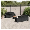 Image de Salon de Jardin avec Coussins 7 pcs, Canapés de Terrasse, Ensemble de Meubles de Patio, Mobilier d'Extérieur, Noir 3256342