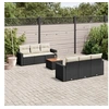 Image de 7-delige Loungeset met kussens poly rattan zwart3256343