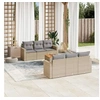 Image de Salon de jardin modulable rotin beige 7 pieces x 65.5 x 69
