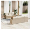 Image de Salon de jardin modulable rotin beige 8 pieces x 65.5 x 69