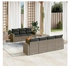 Image de Salon de jardin modulable rotin gris 8 pieces x 65.5 x 69