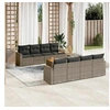 Image de Salon de jardin modulable rotin gris 9 pieces x 65.5 x 69