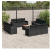 Image de Salon de jardin modulable resine tressee noir 13 pieces 62 x 55 x 69 12 personnes