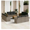 Image de Salon de jardin modulable rotin gris 13 pieces x 65.5 x 69
