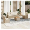 Image de Salon de jardin modulable rotin beige 6 pieces x 65.5 x 69