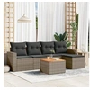 Image de Salon de jardin modulable GENERIQUE resine tressee 6 pieces 2 personnes 62 x 55 x 69 cm gris