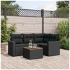 Image de 5-delige Loungeset met kussens poly rattan zwart3256433