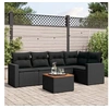 Image de Noir 6 pieces resine tressee salon de jardin modulable 62 x 62 x 69 5 personnes