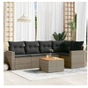 Image de Salon de jardin modulable rotin gris 6 pieces 62 x 62 x 69 cm 2 personnes
