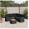 Image de 5 personnes noir 6 pieces resine tressee 62 x 62 x 69 salon de jardin modulable