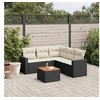 Image de Salon de jardin modulable 5 personnes resine tressee noir 62 x 62 x 69 cm 6 pieces