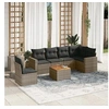 Image de Salon de jardin modulable rotin gris 7 pieces x 65.5 x 69