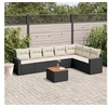Image de Salon de jardin modulable rotin noir 8 pieces x 65.5 x 69 7 personnes