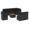 Image de Salon de jardin modulable 9 pieces noir 8 personnes 62 x 62 x 69 cm resine tressee