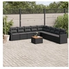 Image de 10-delige Loungeset met kussens poly rattan zwart3256496