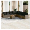 Image de Salon de jardin modulable rotin gris 10 pieces x 65.5 x 69