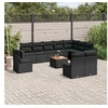 Image de 11-delige Loungeset met kussens poly rattan zwart3256503
