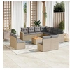 Image de Salon de jardin modulable rotin beige 12 pieces x 65.5 x 69