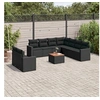 Image de 10-delige Loungeset met kussens poly rattan zwart3256517